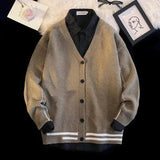 AIDASE  -  Japanese Style Cardigan Sweater Men Autumn Loose Casual Knitwear Streetwear Fashion aidase-shop