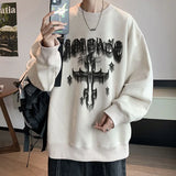 Aidase Fashion O-Neck Long Sleeve Printed Letter Sweatshirts Men's Clothing 2024 Autumn New Loose All-match Tops Casual Sweatshirts aidase-shop