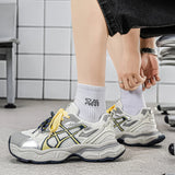 AIDASE  -  Summer New Couple Dad Shoes, Mesh Lace-up Thick Sole Heightening Sneakers, Breathable All-match Casual Sports Shoes aidase-shop