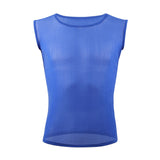 AIDASE  -  Sexy Sleeveless Mesh Transparent T-shirts Mens Lounge Undershirts Tank Tops Sexy Homme Boxer Shorts Gym Homewear Men Clothes Set aidase-shop