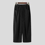 AIDASE  -  Men Striped Pants Loose Elastic Waist Joggers Casual Trousers Men Streetwear Baggy Fashion Leisure Male Long Pants aidase-shop