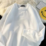 AIDASE  -  Retro Autumn Winter round Neck Sweatshirt Men's Casual Loose Texture Top Hong Kong Style Loose Fit Versatile Men's Hoodie aidase-shop