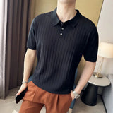 Aidase New Trendy Slim Fit Polo Shirt for Men with Half Sleeves, Fold-over Collar, Ideal for Golf and Summer Casual Wear in Green aidase-shop