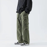 Aidase 2024 Men Fashion Mens Pants Retro Streetwear Hip-hop Loose Straight Trousers aidase-shop