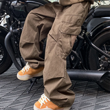 AIDASE  -  Spring Big Pocket Men's Cargo Pants Japanese Y2k Harajuku Loose Straight Wide Leg Trousers Baggy Pants Man Hip Hop Sweatpants aidase-shop