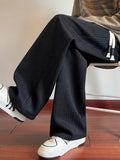 AIDASE  -  American Retro Casual Pants Men Summer Thin Breathable Cool Trendy Loose Straight Leg Floor-Length Long Pants Men aidase-shop
