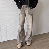 AIDASE  -  Trendy New Men Jeans Ripped Vintage Design Loose High Street Fashion Straight-leg Denim Pants Autumn Trousers 21E7422 aidase-shop