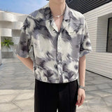 AIDASE  -  Mature Collar Tie-dyed Shirt with High-end Look and Handsome aidase-shop