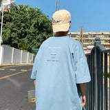 AIDASE  -  Summer Casual Loose Men's T-shirt Short Sleeve round Neck Pocket Design Fashionable Half Sleeve Base Shirt Couple's Top aidase-shop