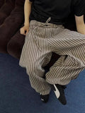 AIDASE  -  Loose Vertical Striped Casual Pants Men Women Straight Leg Floor-Length Retro Lazy Style Versatile Fashion Brand Spring Autumn aidase-shop