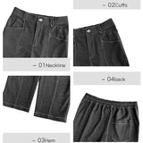 AIDASE  -  Imitate Denim Pant Men Streetwear Fashion Vintage Casual Open Line Vintage Ankle-length Pants Male Trousers aidase-shop