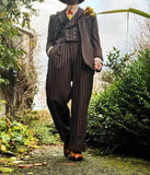 AIDASE  -  Pinstripe Men's Suits 3 Pieces Peaked Lapel Formal Wedding Groom Wear Tuxedos Party Formal Business Sets aidase-shop