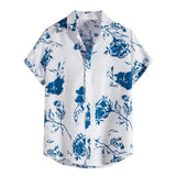 AIDASE  -  Men'S Summer Casual Printed Shirt Short Sleeve Shirt Five Comfort Classic Fit Men'S Long Sleeve Shirt aidase-shop