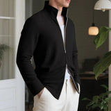 AIDASE  -  Men Sweatshirts Solid Color Lapel Long Sleeve Zipper Male Hoodies Cardigan Streetwear Autumn 2025 Casual Male Outerwear aidase-shop