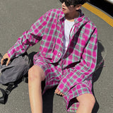 AIDASE  -  Summer Men's Sets Long Sleeved Hooded Shirt Trendy Summer Fashion Set Contrast Color Long Sleeve Casual