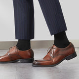 AIDASE  -  6 Pairs Men's 100% Cotton Socks Black White Gray Business Men Tube Socks Soft Breathable Spring Summer for Male Socks Plus Size aidase-shop