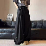 AIDASE  -  Niche Design Male Trousers Contrast Color Button Patchwork Stitching Draped Design Casual Wide-Leg Pants Fashion 21E6857 aidase-shop