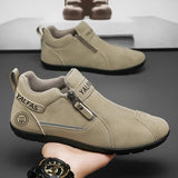 AIDASE  -  Men's Casual Slip-On Work Shoes Lightweight Spring Autumn Winter Seasonal Flat Bottom Sports Shoes Comfortable All-Match Bean... aidase-shop