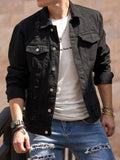 AIDASE  -  Men Streetwear Fashion Slim Denim Jacket High quality Male Simple solid Casual Jacket Coat aidase-shop