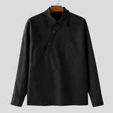 AIDASE  -  Men Shirt Lapel Long Sleeve Button Loose Casual Men Clothing Streetwear Korean Style Fashion Tops Male Shirts S-5XL aidase-shop
