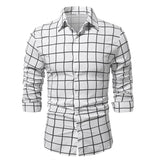AIDASE  -  Spring and Autumn Polka Dot Print Long Sleeve Men's Shirt Casual Shirt aidase-shop