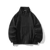 AIDASE  -  Men's Loose Casual Jacket Spring Autumn Fashion Solid Color Stand Collar Long Sleeve Couple Outwear Coat Man High Quality Jacket aidase-shop