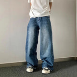 AIDASE  -  American Style High Waist Straight Leg Jeans for Men And Women Autumn New Design Embroidery Slimming Loose Fit Casual Jeans aidase-shop