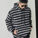 Aidase  Stripe Men's Hooded Sweatshirt Oversize Loose New In Harajuku Fashion Male Hoodie One Piece Sweat Shirt Emo Autumn Cheap Funny
