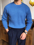 AIDASE  -  Leisure Knitting Sweaters For Mens Fall Winter Casual Texture Knit Bottoming T Shirt Fashionable Solid Color Crew Neck Sweater aidase-shop