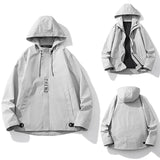 AIDASE  -  Fashionable Casual Hooded Jacket Coats Version Loose Quality Comfortable Fabric Skin-friendly Breathable Crisp Version Thin Tall aidase-shop