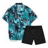 AIDASE  -  Slim Fit Jacket Men Mens 2 Piece Beach Vacation Set Shirts And Shorts Suit Outfits Dress Suit For Men Men'S Matching Sets aidase-shop
