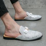 Aidase Men Half Slipper Shoes For Men Rhinestone Luxury Loafers Fashion Zapatillas Hombre Casual Shoes Sapato Social Masculino Mules aidase-shop