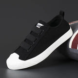 AIDASE  -  New Men's Casual Canvas Sneakers Flat-Sole Breathable Round Toe Trendy Unisex Students Canvas Shoe Elastic Band Soft Insole aidase-shop