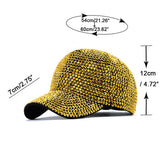 Aidase Spring Summer New Fashion Full Diamond Cloth Cap Baseball Shade Outdoor Sun Show  Ladies Hip Hop Men Women Cool aidase-shop
