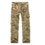 AIDASE  -  Cargo Pants Men Cotton Trousers Casual Pants Men Cargo Joggers Multi Pocket Trousers Straight Full Length Pants Man Plus Size aidase-shop