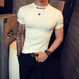 AIDASE  -  Men's Slim Fit Cotton Fitness T-Shirt Short Sleeve Polo Neck Embroidery Workout Tee aidase-shop