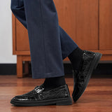 AIDASE  -  British Style Formal Shoes For Men Loafers Business Casual Office Shoes Man Fashion Men's Dress Shoes Comfortable Leather Shoes aidase-shop