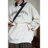 Aidase South Park/Japan fashion College Retro Letter Embroidery Men and Women Lapel Loose Casual Pullover Hoodie aidase-shop