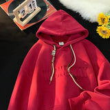 Aidase men's winter fashion Letters Casual Hooded Sweatshirt Basic Colours Drawstring Clash Hoodie Loose Comfortable Men Women Hoodies aidase-shop