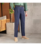 AIDASE  -  High Waist Trousers Pant For Man OfficeTrouser Business Casual Pant British Social Club Outfits Pantalones Hombre Excluding Belt aidase-shop