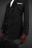 Aidase Gorgeous Men Suits Tuxedos 2024 For Black gem Peaked Lapel Single Breasted 2 Pieces Blazer Pant Custom Size Party Occasion aidase-shop