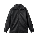 AIDASE  -  Leather Jacket Men's Spring New Trend Korean Autumn PU Leather Casual Baseball Uniform aidase-shop