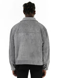 Aidase Vintage Suede Jacket Men Autumn Winter Loose Crock Jackets Zipper Lapel Casual Multi Pocket Bomber Short Jacket for Men aidase-shop