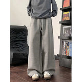 AIDASE  -  Scimitar Trousers Men's Winter Oversize Lazy and Relaxing Pants Straight Wide-leg Pants aidase-shop