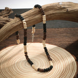AIDASE  -  Bohemian Style Men's Wooden Bead Necklace Men's Trendy High-end Niche Beaded Coconut Shell Clavicle Chain aidase-shop