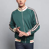 AIDASE  -  New Hot Sale Of The Season Men's Casual Sportswear Stripe Baseball Jacket Autumn Winter Open Cardigan Sweatshirt Loose Fit Comfo aidase-shop