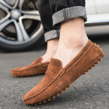 AIDASE  -  Men's Loafers Hot Selling Spring Autumn Men's Suede Leather Shoes for Commuting Massage Sole Flat Bottomed Walking Shoes aidase-shop