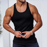 Aidase Korean Tops New Men Fashion Knitting Elastic Vest the Male Sex Solid Color Summer Tank Tops aidase-shop