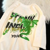 AIDASE  -  American Oversized T-shirt Vintage Short Sleeve Summer High Street Devil Print Versatile Streetwear Couple Top Men Clothing