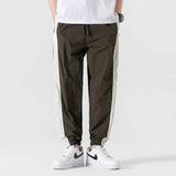 AIDASE  -  Men's Ice Silk Track Pants Striped Patchwork Quick Dry Joggers aidase-shop